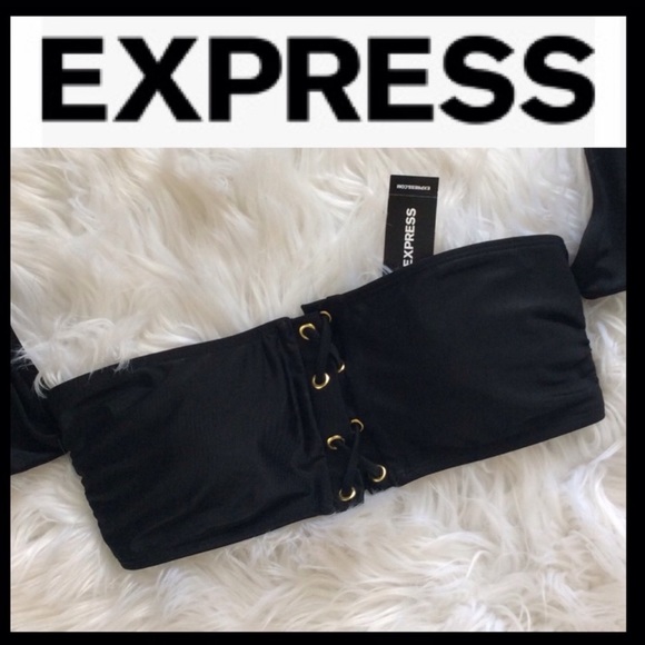 NWT Express Sexy Lace Up Bikini Top - Picture 2 of 6